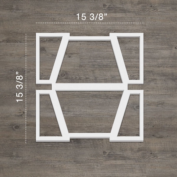 Medium Greeley Decorative Fretwork Wall Panels In Architectural PVC, 15 3/8W X 15 3/8H X 3/8T